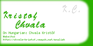 kristof chvala business card